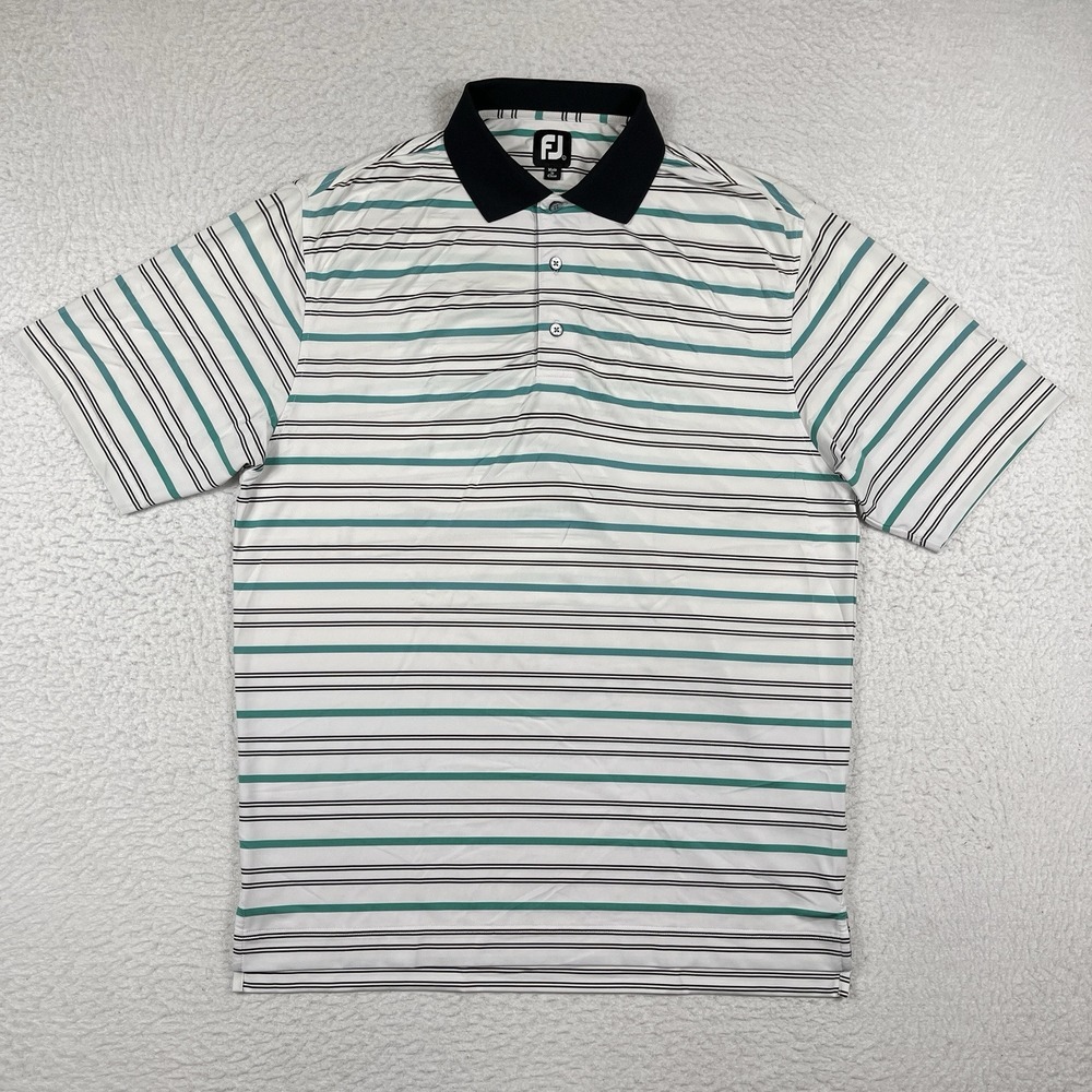 Footjoy Polo Shirt Mens Large FJ Preppy Golf Casual Workwear Travel Vacation‎